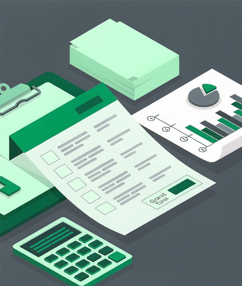 Accounting software with invoices